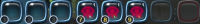 You can see if any of your pickups are cursed in this area of the HUD.