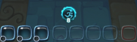 Esta área del HUD ayuda al jugador a ver cuanto tiempo le queda para el cooldown.