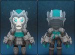 Grey Spiraltail Mail in its set