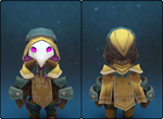 Gold Fowl Cowl in its set
