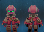Toasty Deconstruction Helm in its set