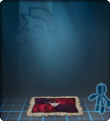 This rare rug was removed from the remains of a regal residence.