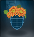 Tech Orange Daisy Crown